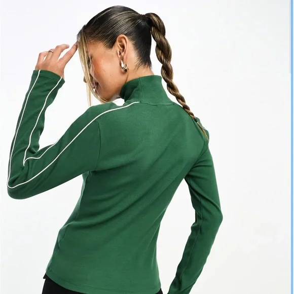 Nike Forest Green Mock Neck Top - Picture 4 of 7